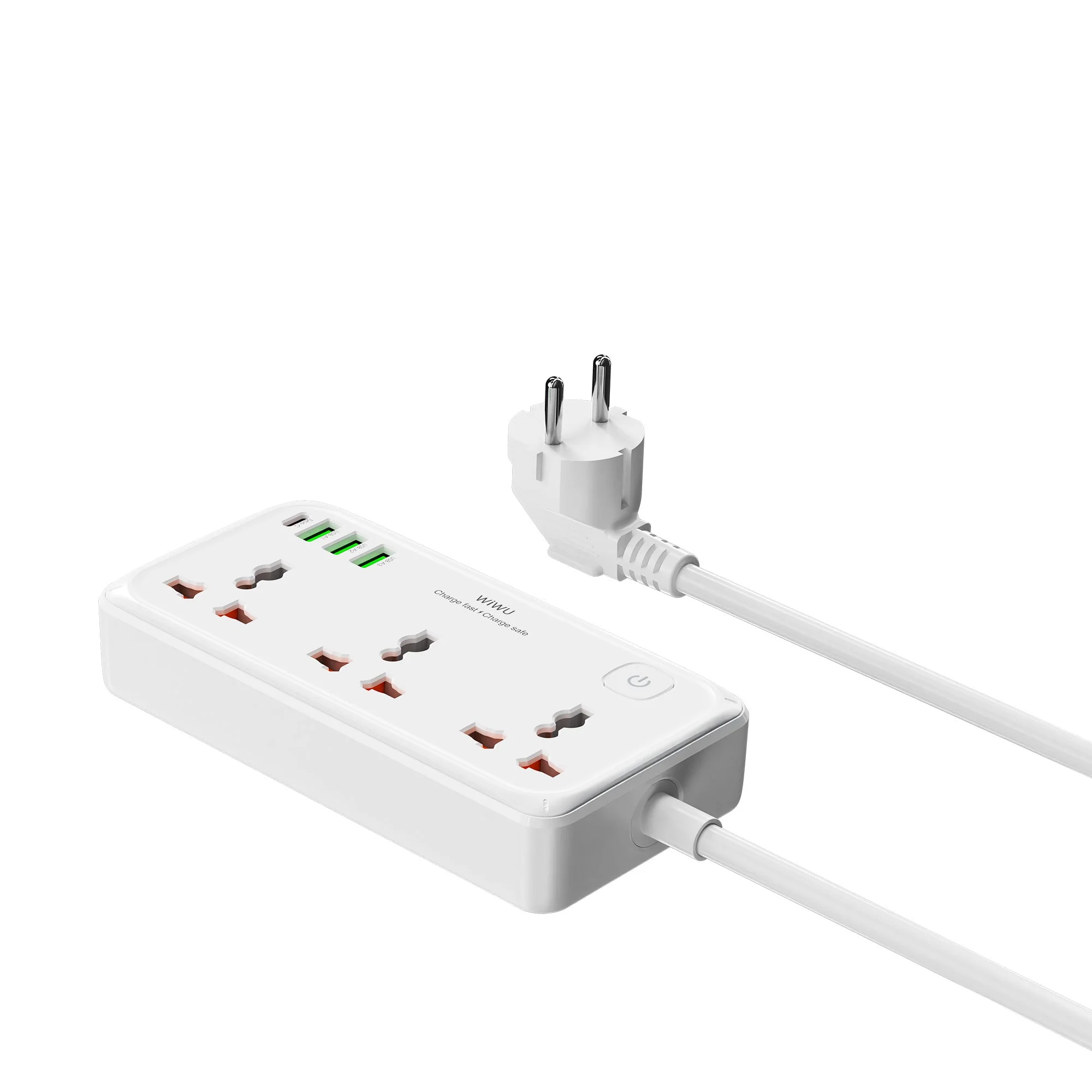 WIWU Wi-S005 EU 30W Cube Multiple Function GaN Power Strip 1C3A+3 sockets - Image 4