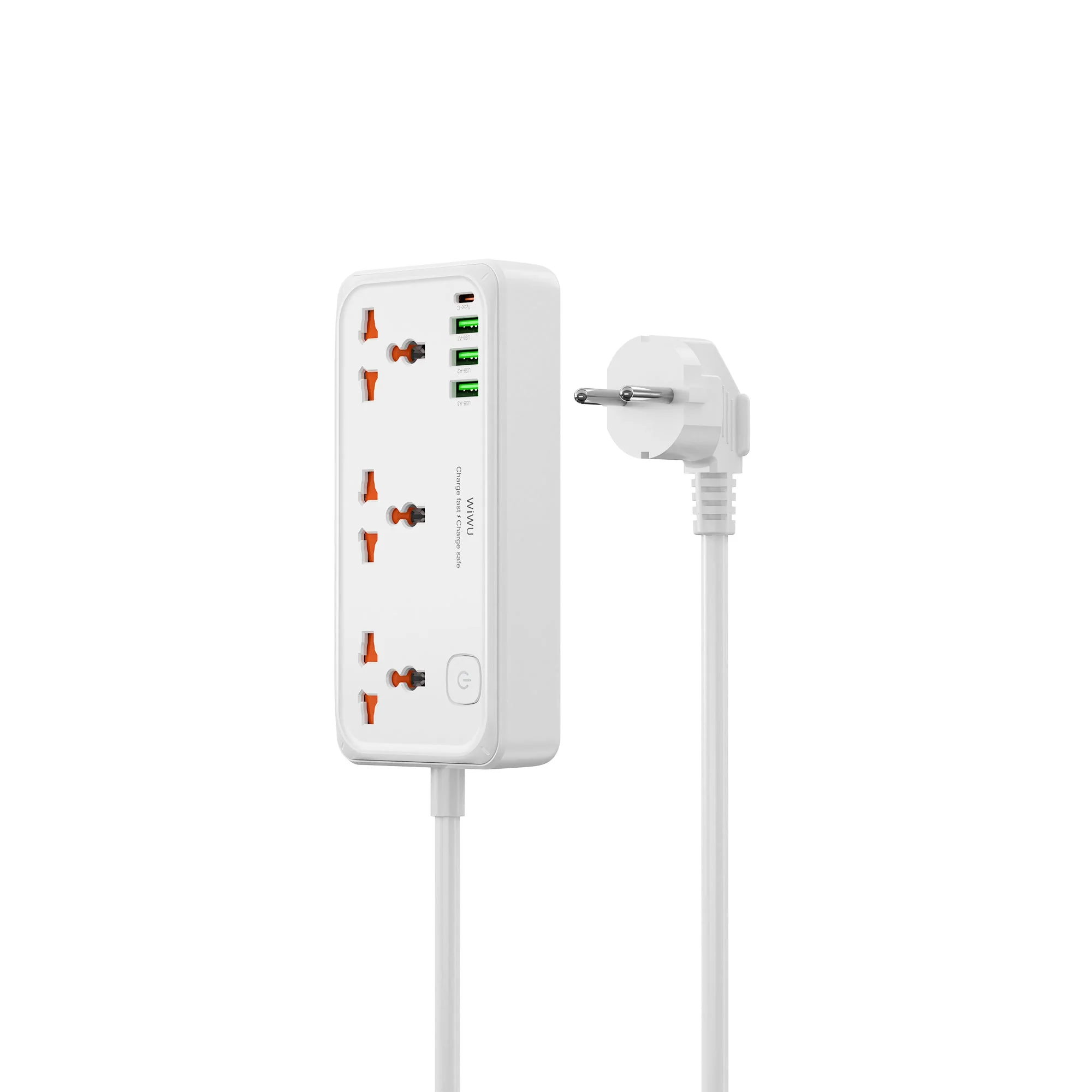 WIWU Wi-S005 EU 30W Cube Multiple Function GaN Power Strip 1C3A+3 sockets - Image 6