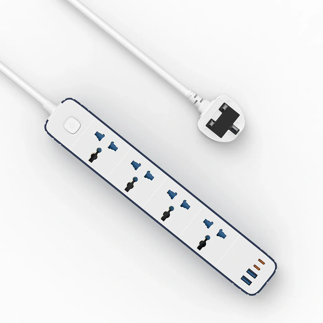 WIWU 8in1 20W GaN Power Strip 2C+2A+4AC - White - Image 3