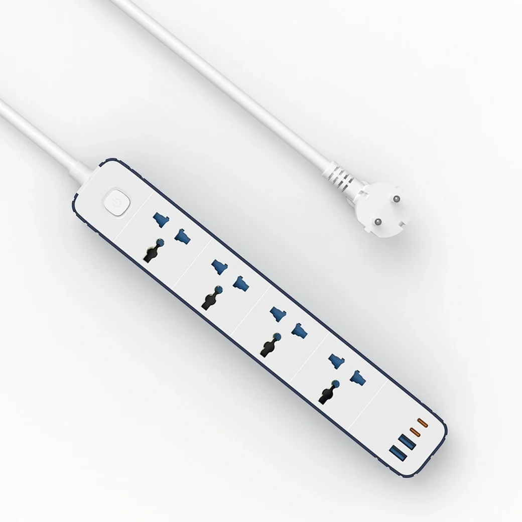 WIWU 8in1 20W GaN Power Strip 2C+2A+4AC - White - Image 4