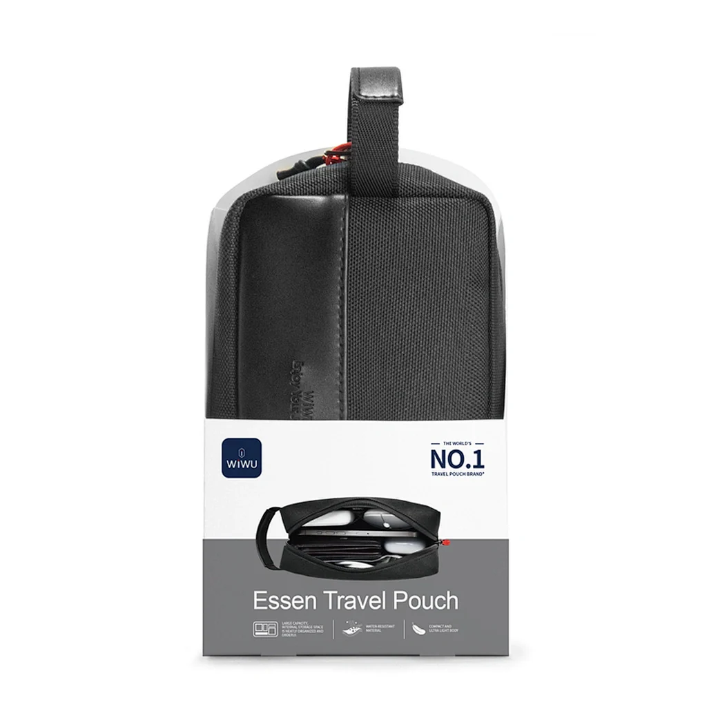 WIWU Essen Travel Organizer Pouch – Compact & Water-Resistant - Black - Image 2