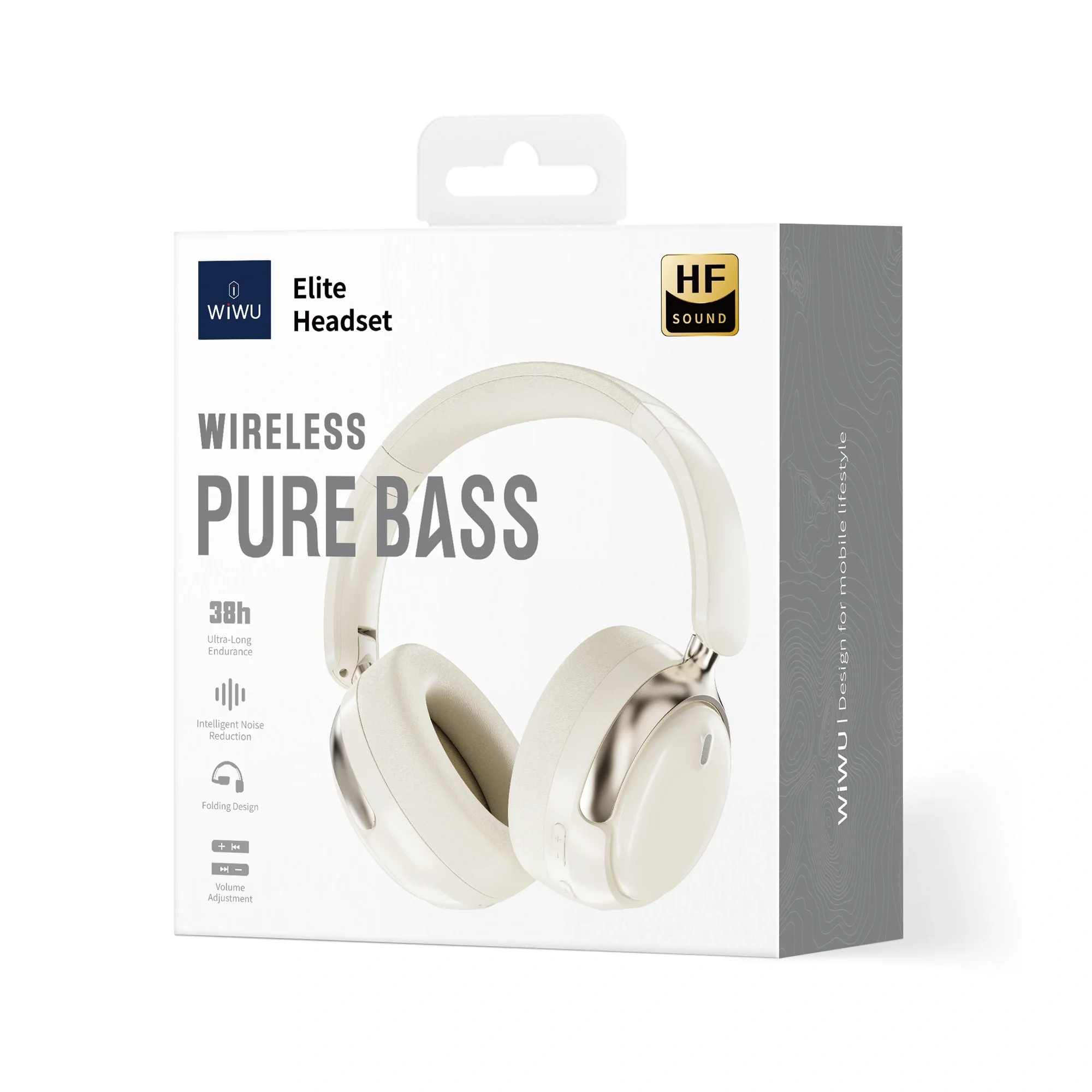 WIWU TD-10 ELITE HEADSET WIRELESS PURE BASS HF SOUND - Black - Image 2
