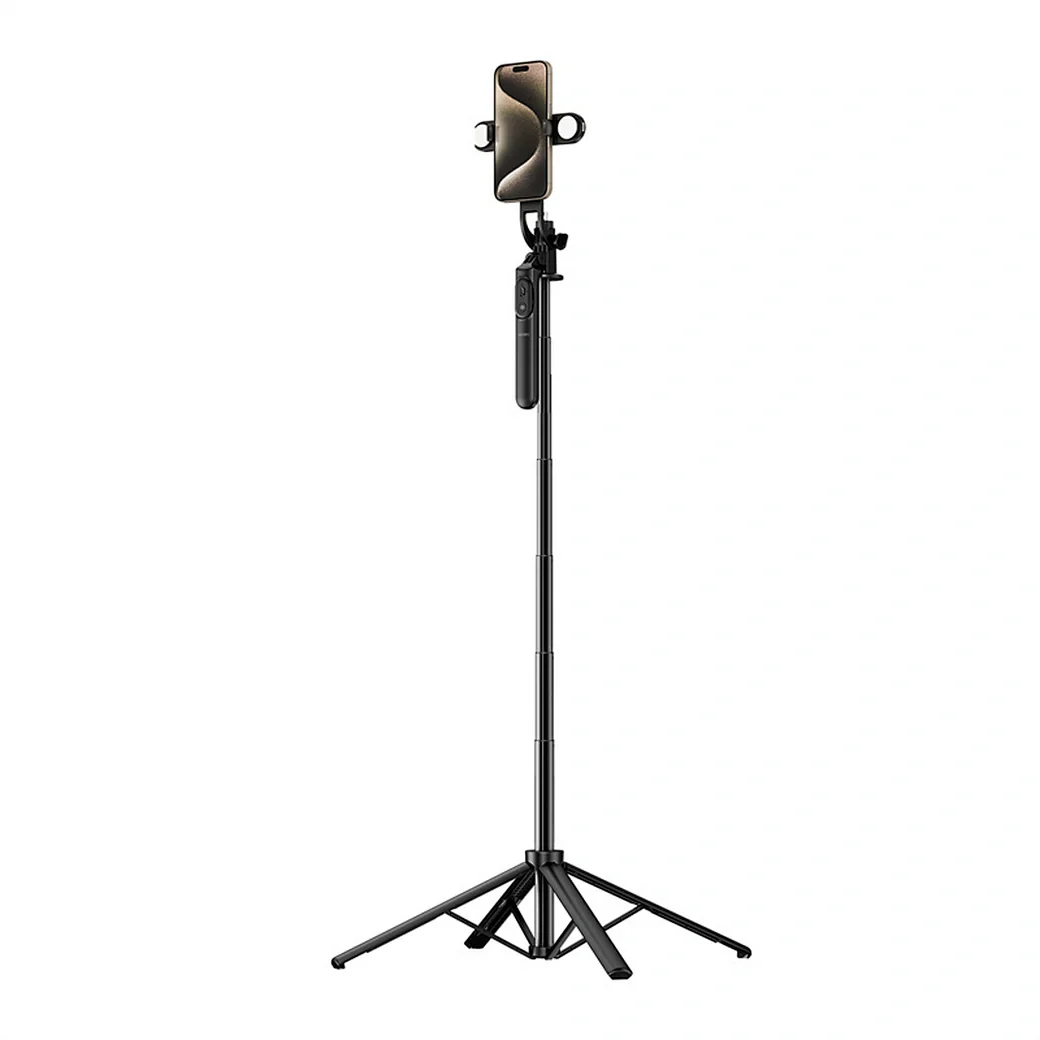 WIWU W-SE012 Live Broadcast Tripod Selfie Stick - Black - Image 4