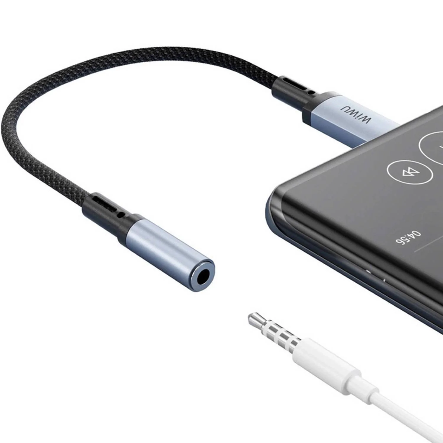 WIWU Wi-C047T Legend Audio Convertor C to 3.5mm - Black - Image 3