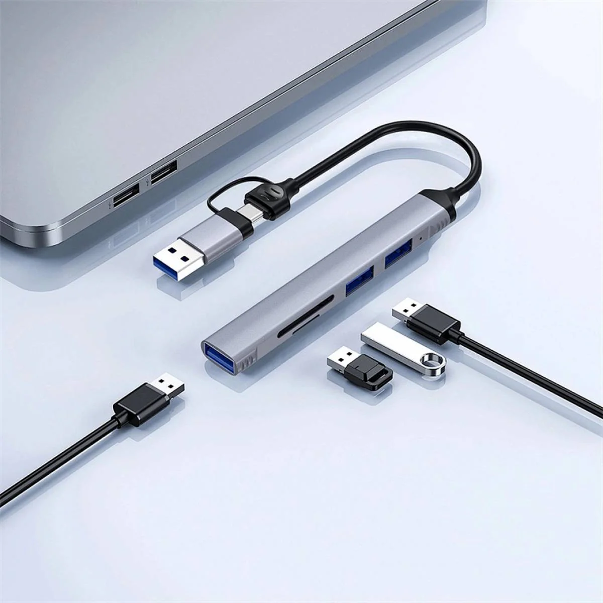 WIWU Wi-HB003 ZOLO 5 in 1 USB-C/USB-A HUB - Image 3