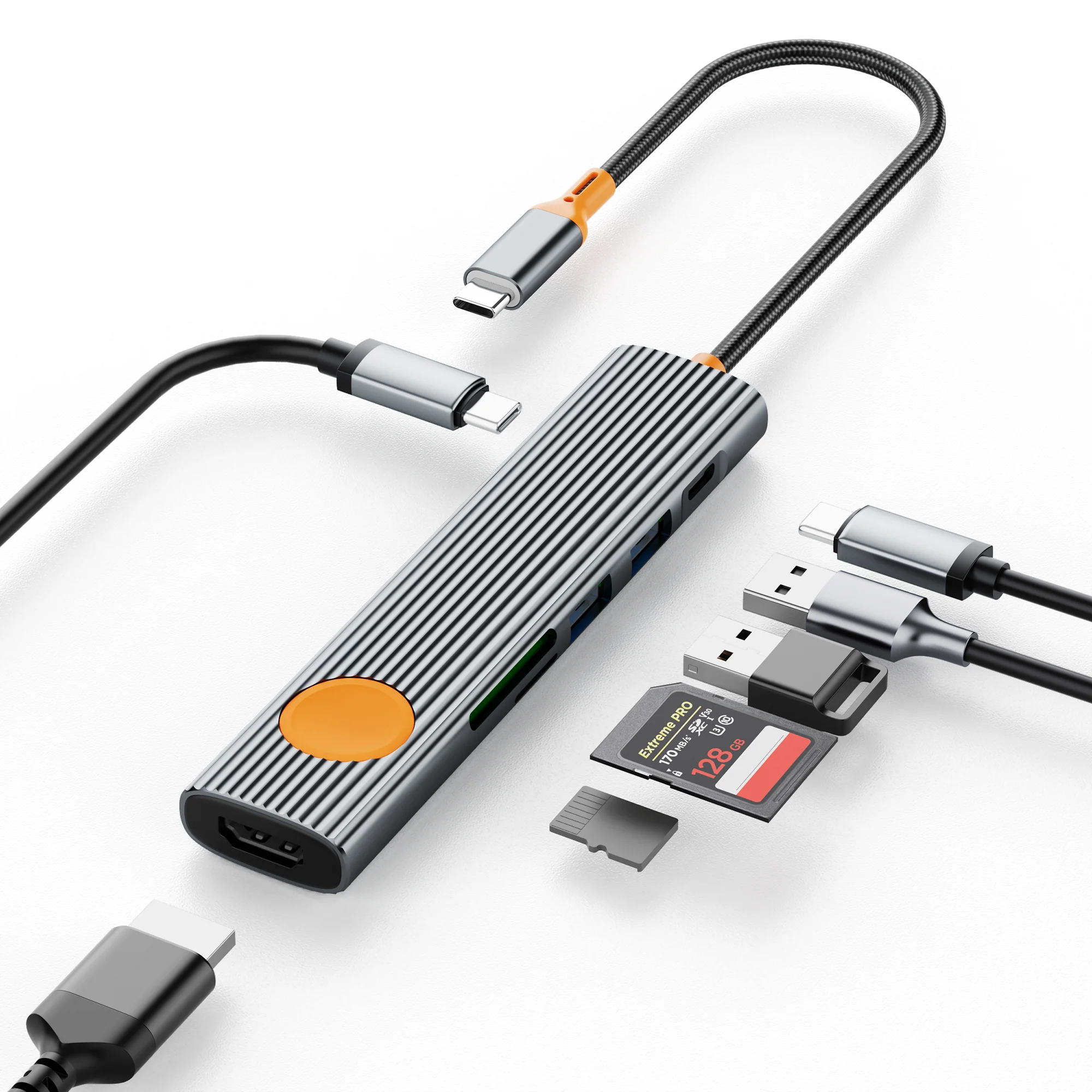 WIWU Wi-HB007 Travelling 7in1 USB-C Hub - Image 3