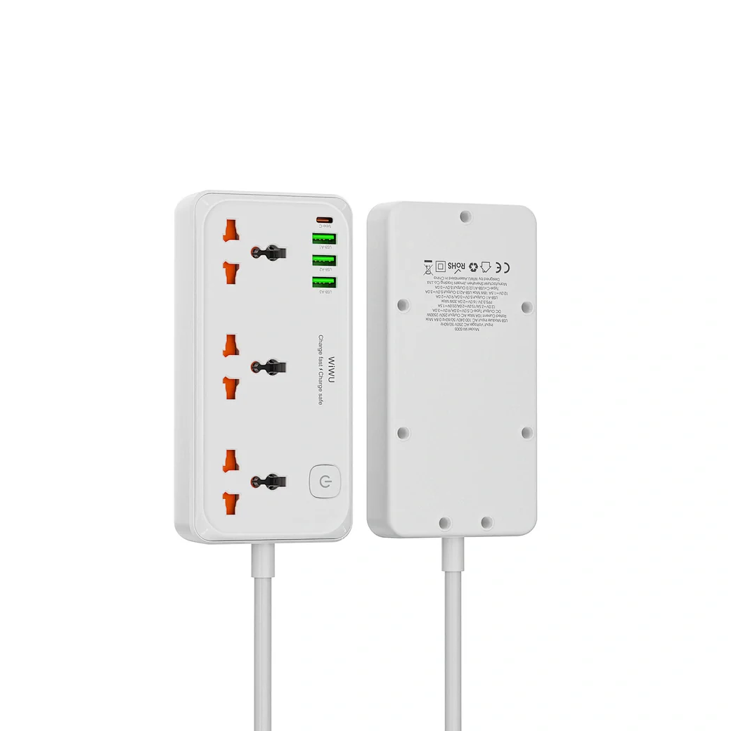 WIWU Wi-S005 30W Cube Multiple Function GaN Power Strip - White - Image 6