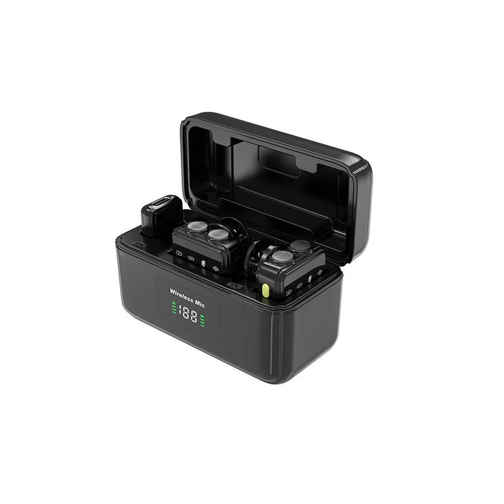 WIWU Wi-WM005 Duo Wireless Microphone ANC - Black - Image 2