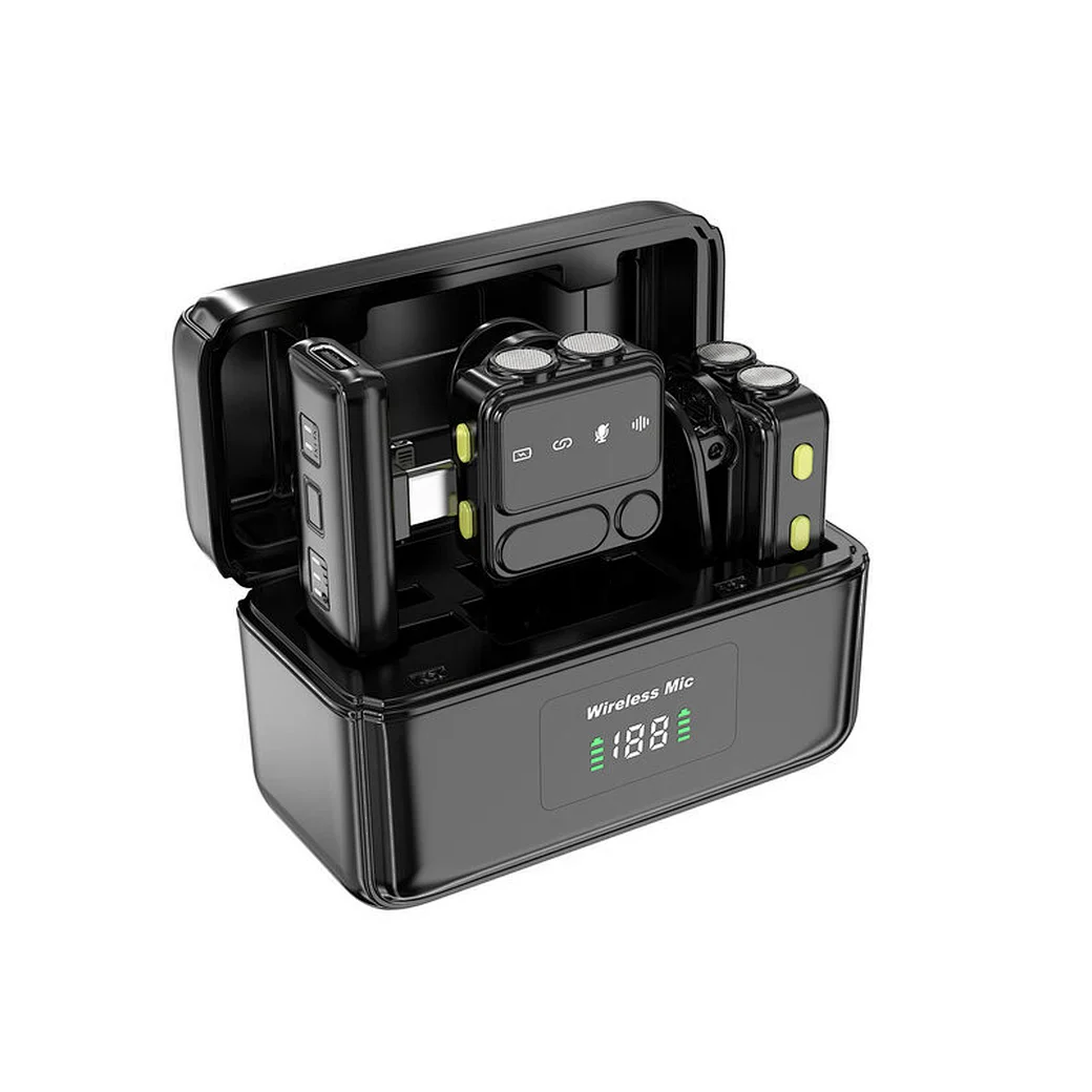WIWU Wi-WM005 Duo Wireless Microphone ANC - Black - Image 6
