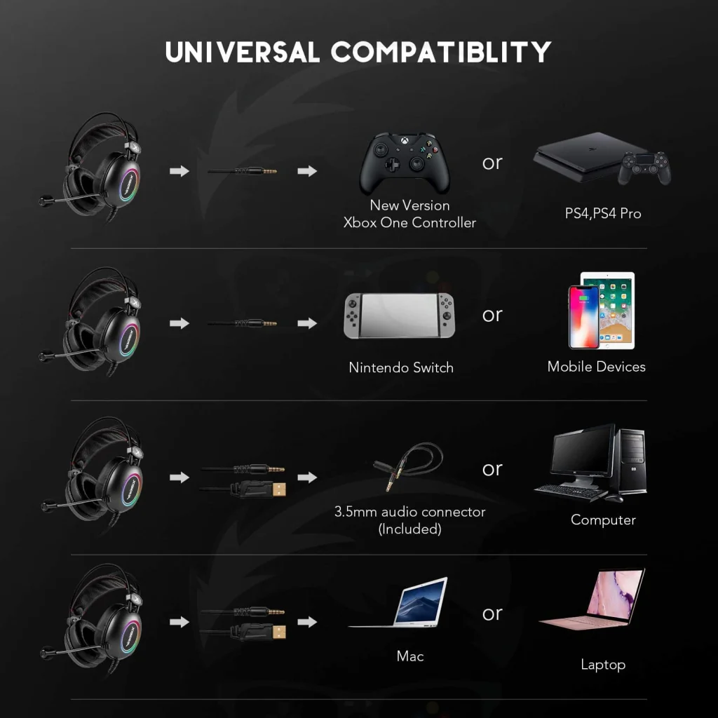 XIBERIA E3 Black Gaming Headset - Image 4