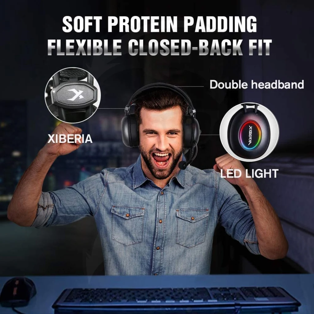 XIBERIA E3 Black Gaming Headset - Image 5